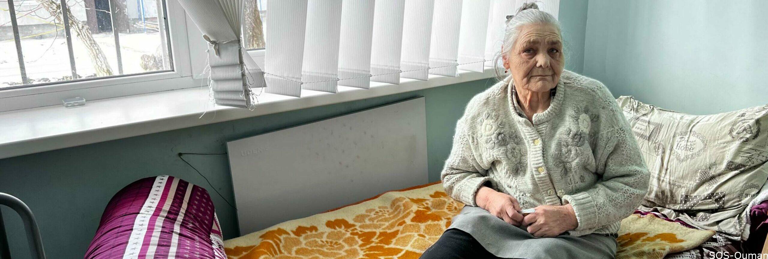 Babouchka au camp de réfugiés Ouman